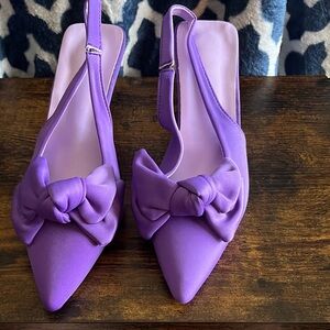 Elegant Purple Women's Slingback Heels